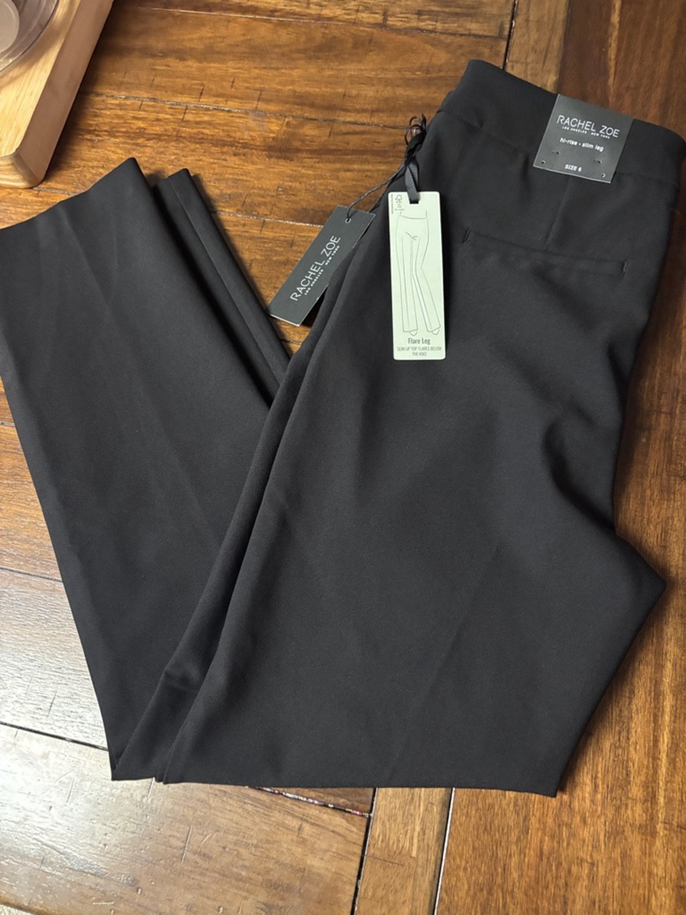 Rachel Zoe Black Flare Leg Pants - Picture 3 of 5